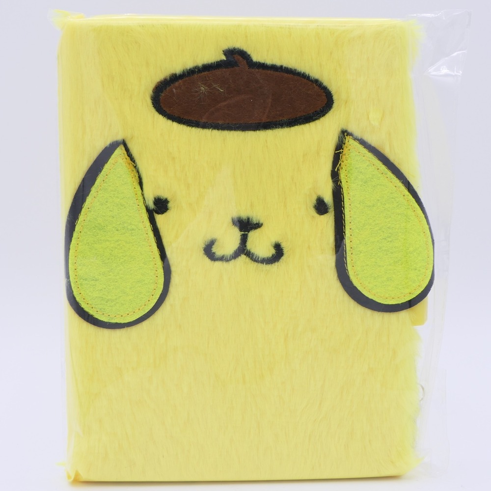 Sanrio Pompompurin Fuzzy Diary Journal w/ Lock & 2 Keys 64 Lined Pages Horizon